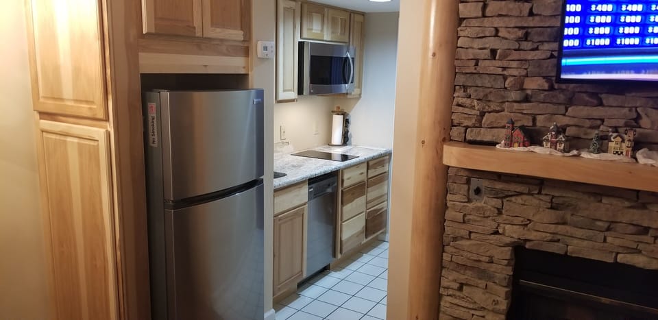 Newly renovated kitchen fromthe living room 