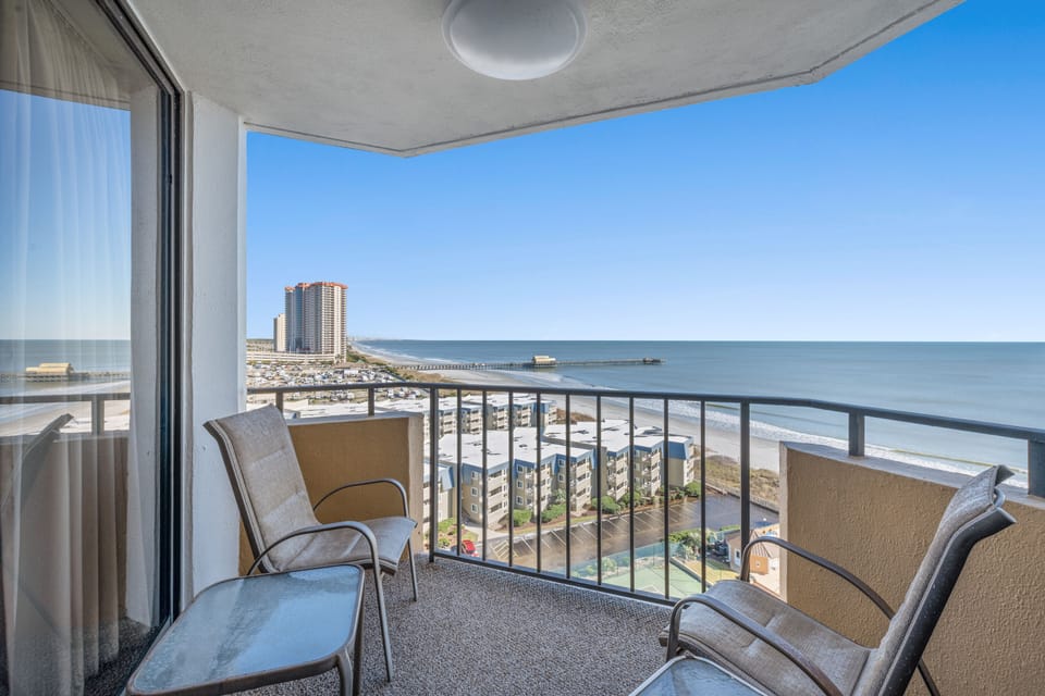 Have your morning coffee while watching the waves roll in.