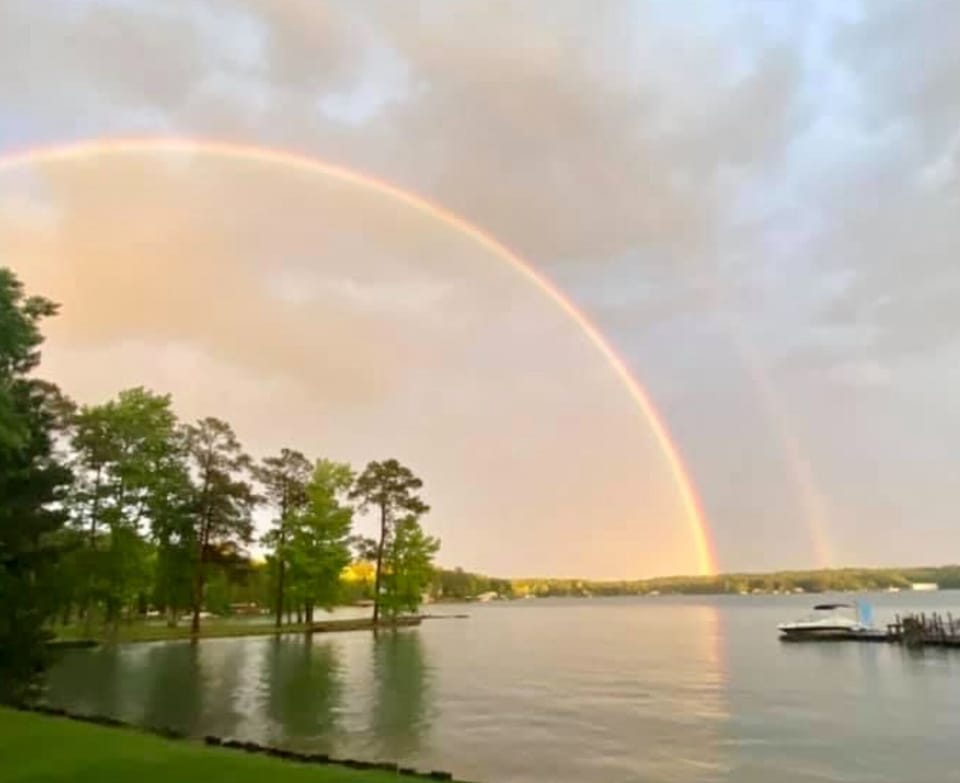 This gorgeous double rainbow was sent to us by a guest. The scenery is stunning.
