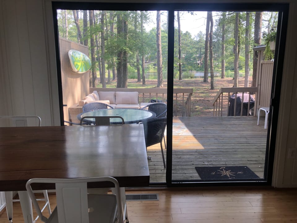 Indoor or outdoor dining. 