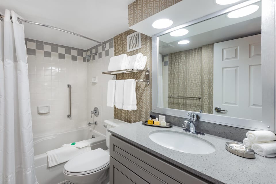 Hair dryer, towels