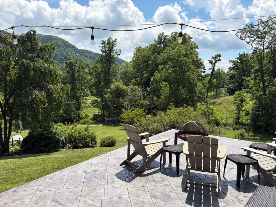 Fire pit patio off the main sitting area