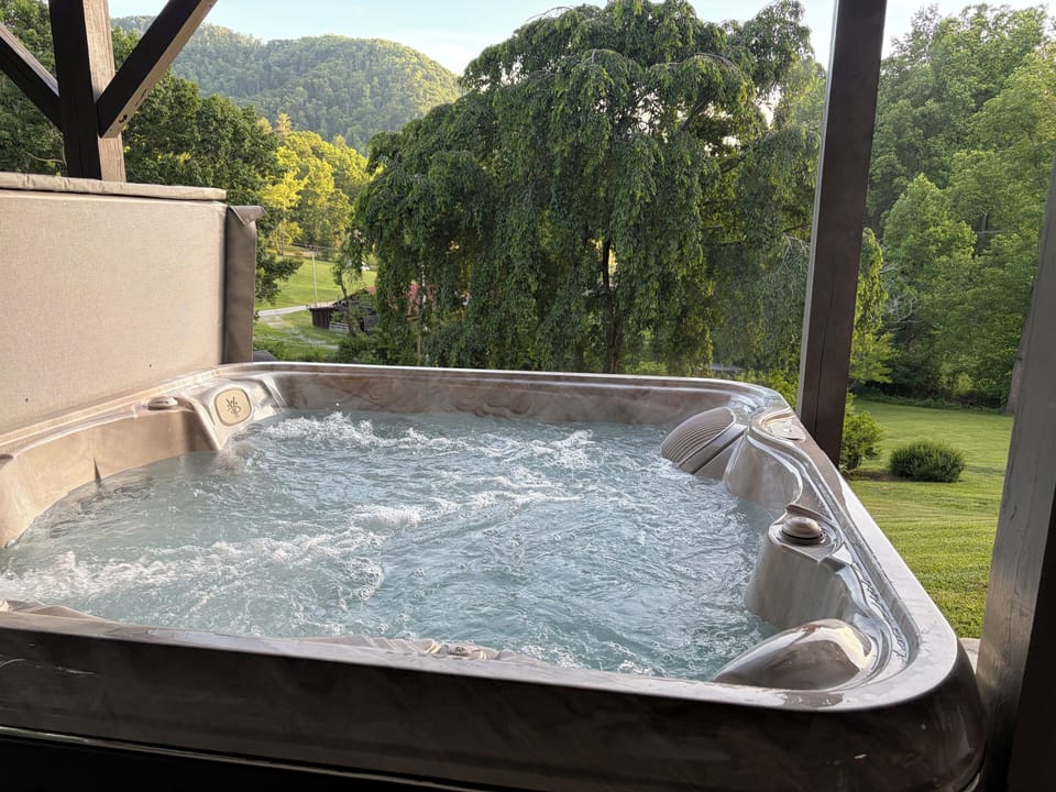 Hot tub with a view