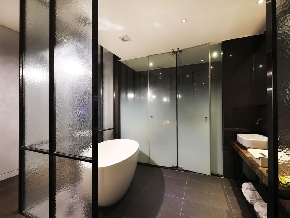 Premium Double Room | Bathroom | Separate tub and shower, hair dryer, bathrobes, bidet