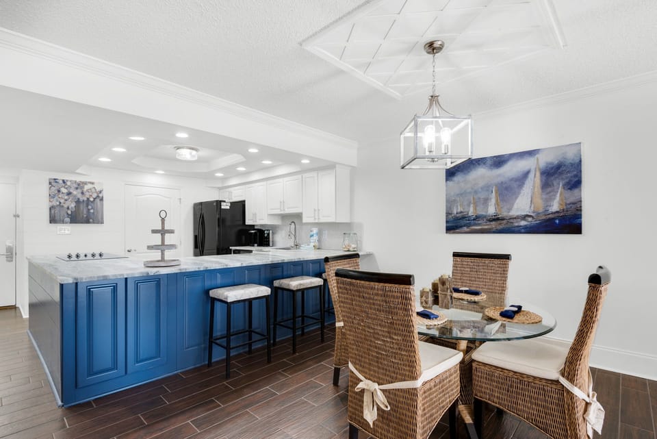 Dining table plus eat-in bar