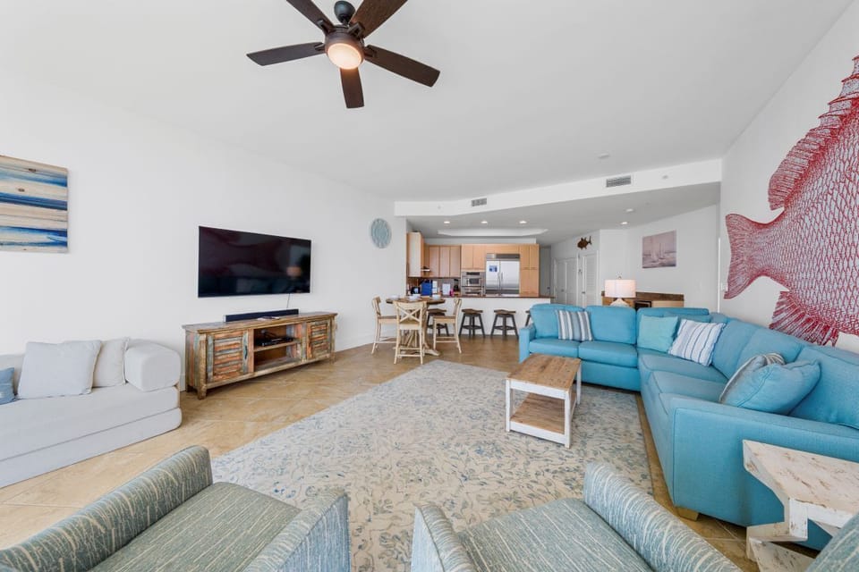 Caribe Penthouse C1 Living Room with Ample Seating