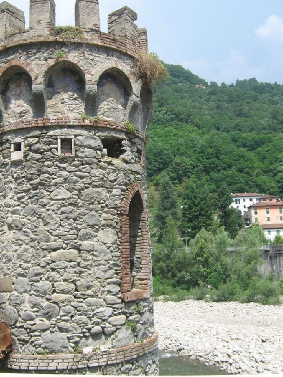 Tower at local park - the villa is the white house in background. 