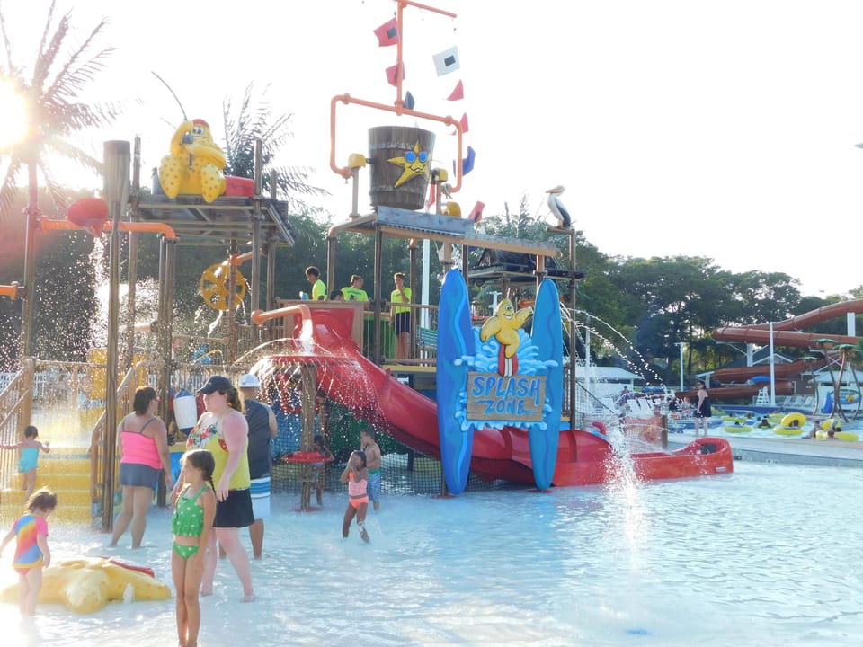 Splash-filled fun for the whole family in the vibrant water play area