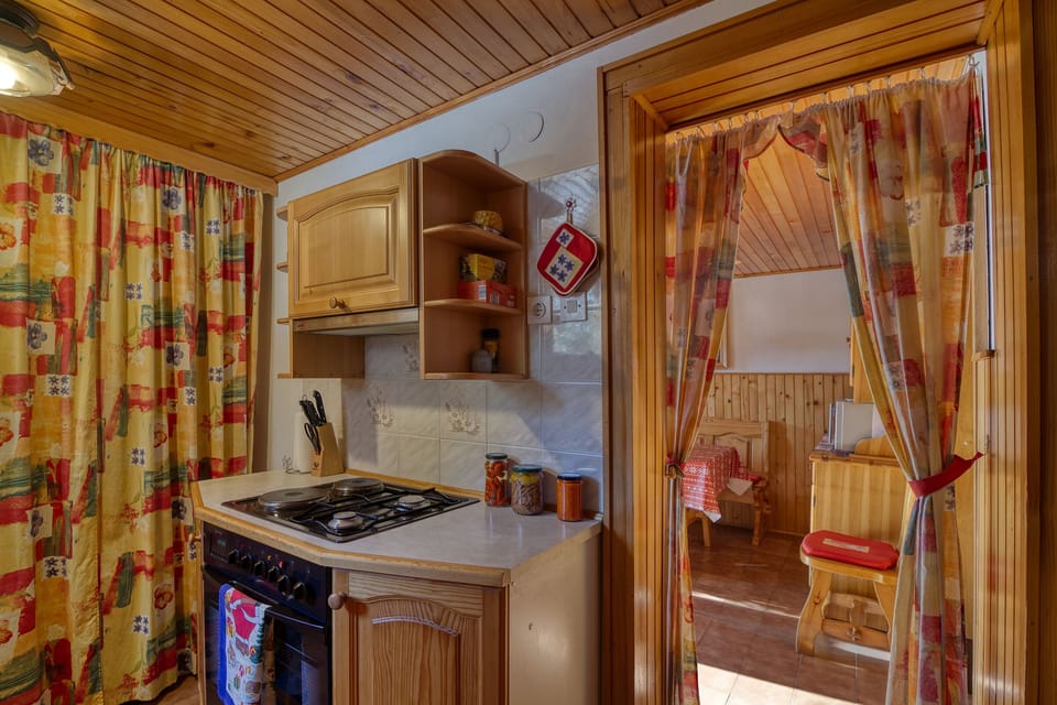 Kitchen with entrance to dining room