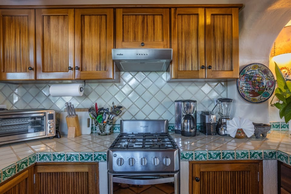 New Appliances in the Custom Tiled Kitchen