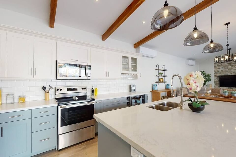Prepare the fresh catch of the day with plenty of counter space in this open concept kitchen