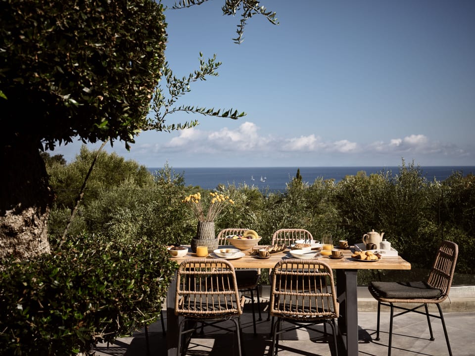 Sneak out of the villa and cherish breakfast under the Greek Sun.