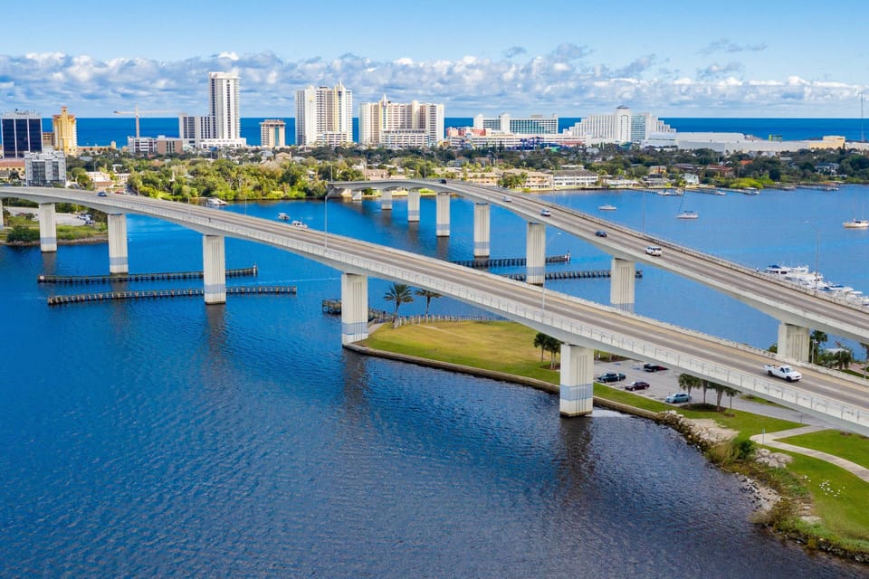 Seabreeze Bridge consists of 2-bridges in Daytona Beach that crosses the Intracoastal Waterway, which is the Halifax River!