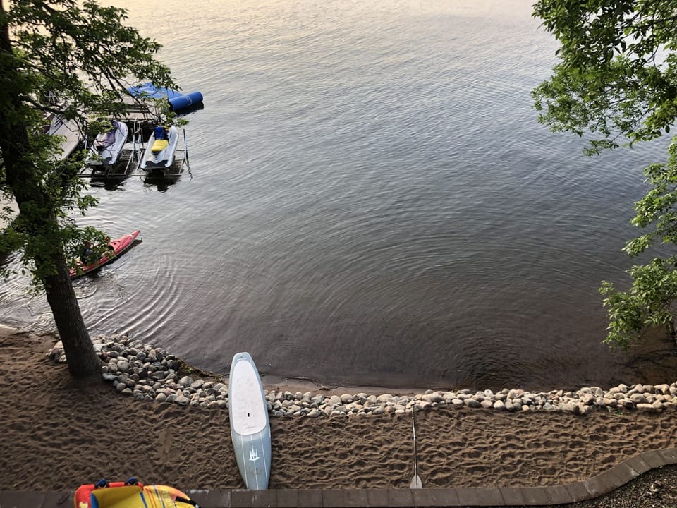 Private sandy beach area.  Perfect for swimming or lounging 