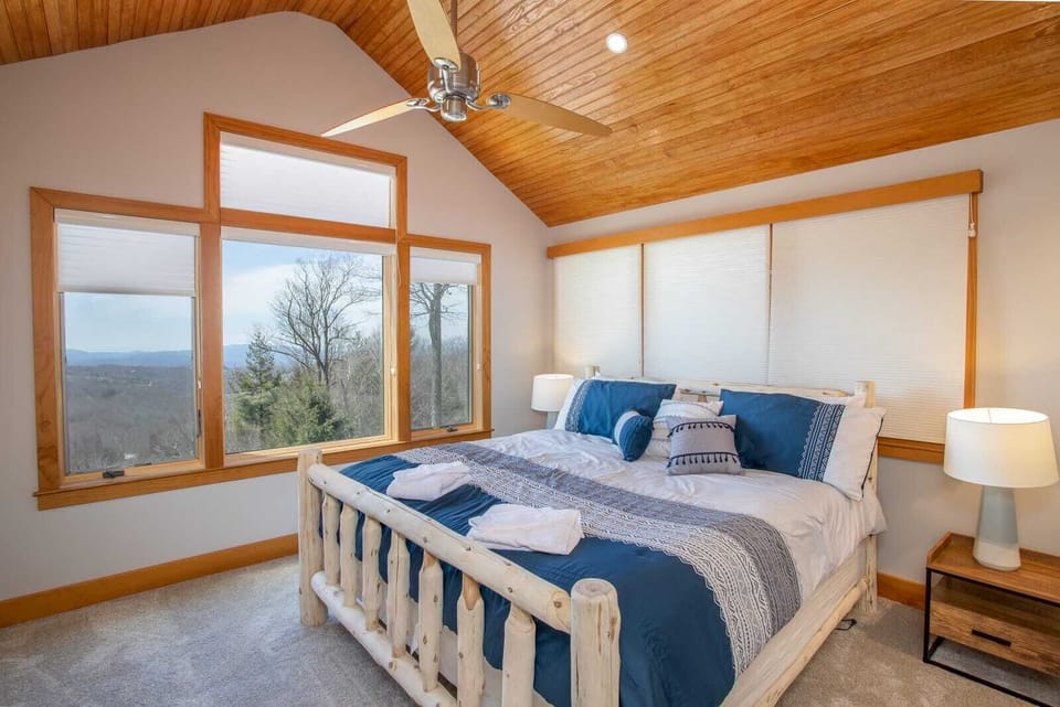 Upper King Bedroom in Main House with TV