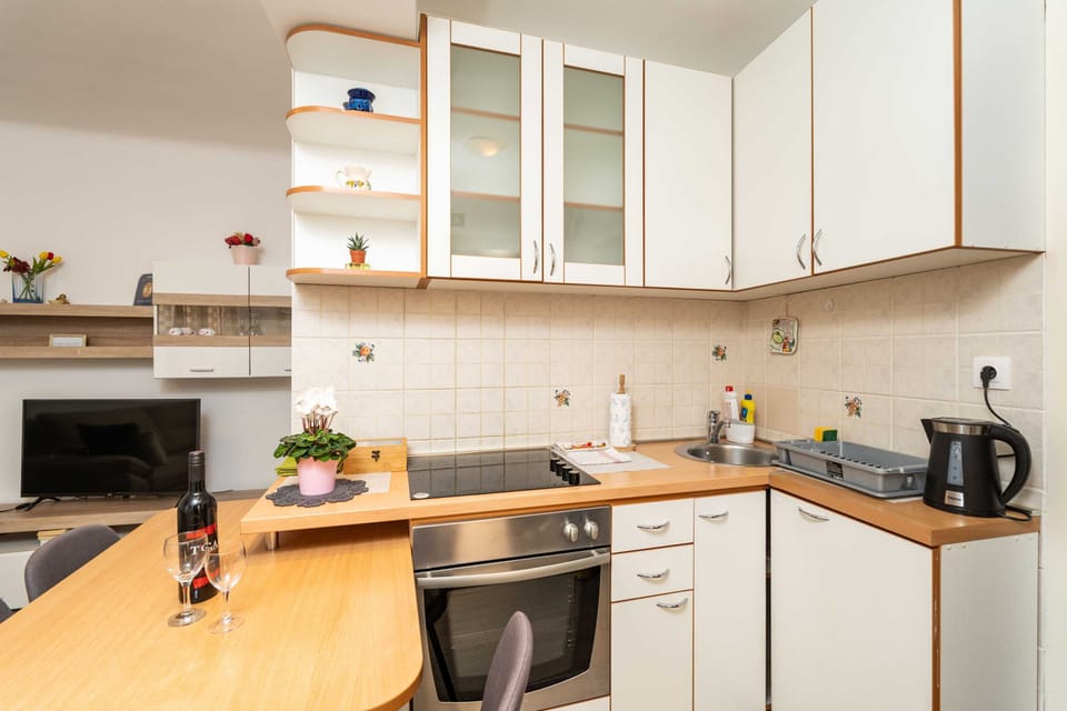 Apartment (One Bedroom Apartment with Terrace) | Private kitchen | Fridge
