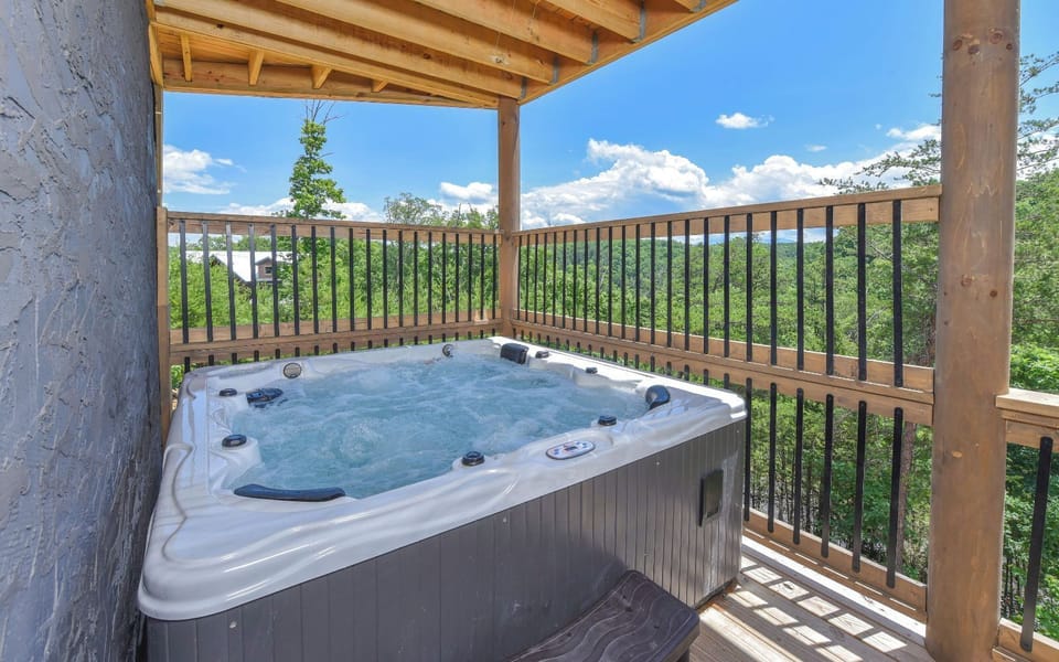 Steamy Outdoor Hot Tub