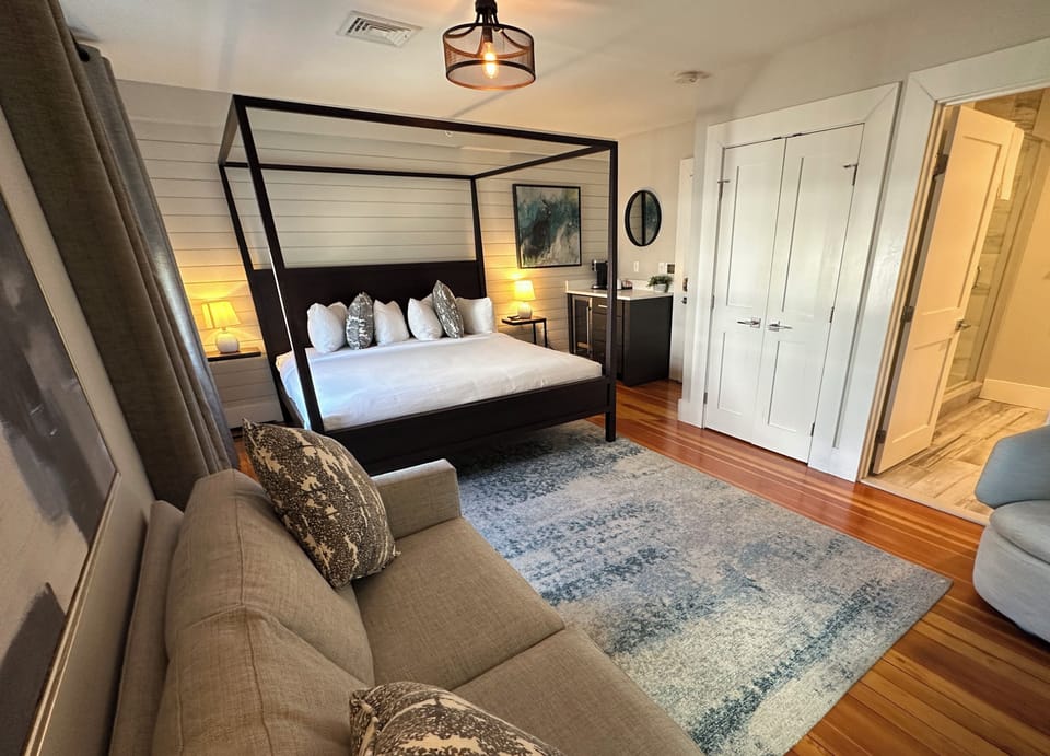 Unit 6 Bedroom w/ Coffee Station & Mini Refrigerator