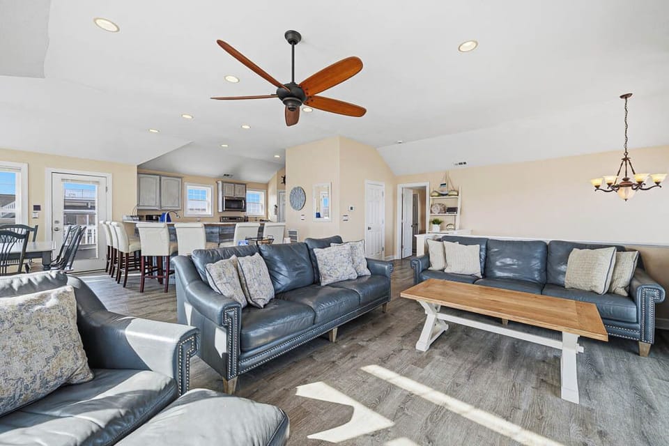 Top-Level Living Room with Deck Access