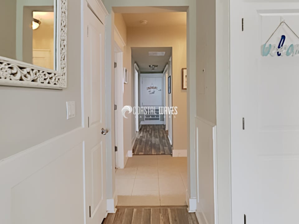 From the guest room (or entry) to your right are the other bedrooms