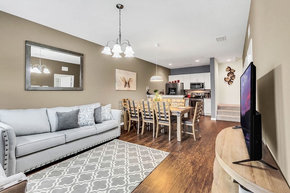 Living room and dinning room