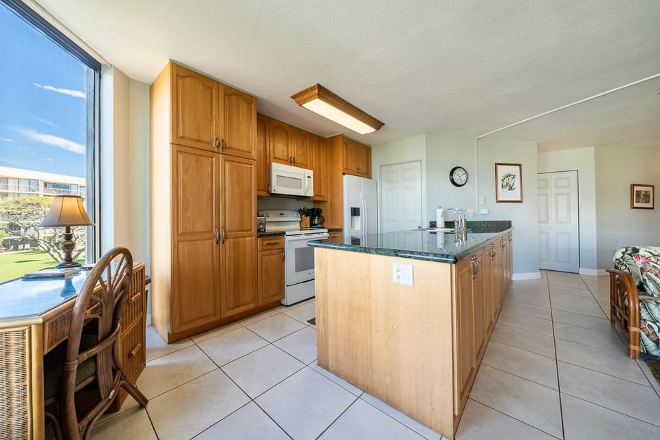 An open floor design provides opportunity for conversation.