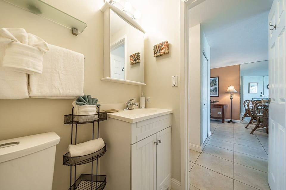 The guest bathroom~ one of two bathrooms.  