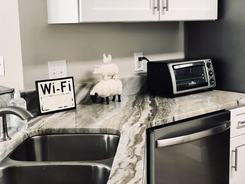 All brand new stainless steel appliances 