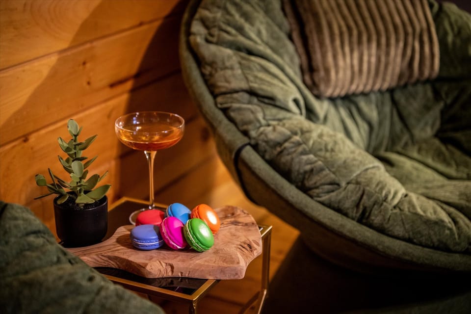 Comfy seating and a yummy drink