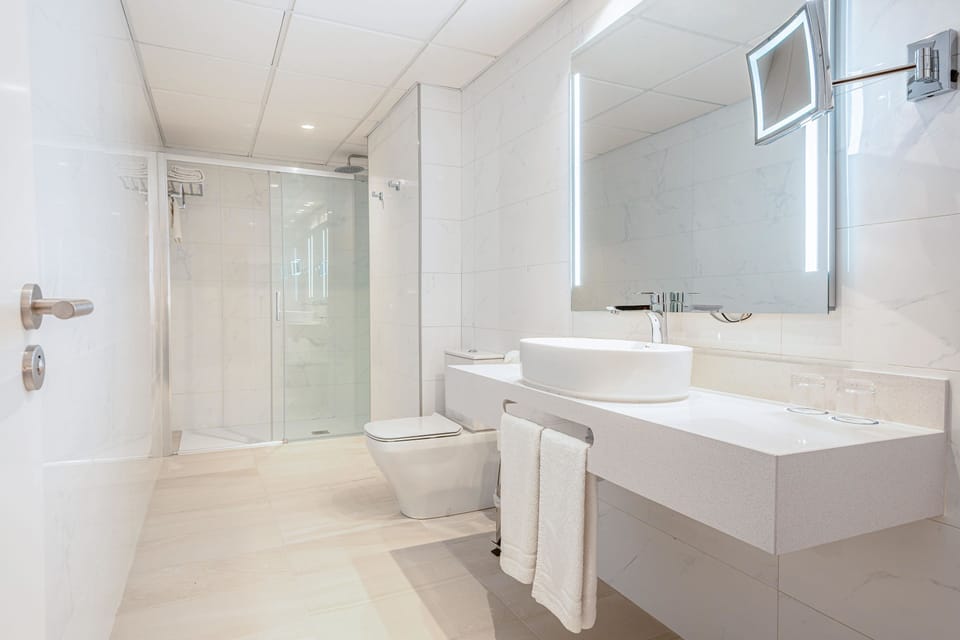 Free toiletries, hair dryer, towels