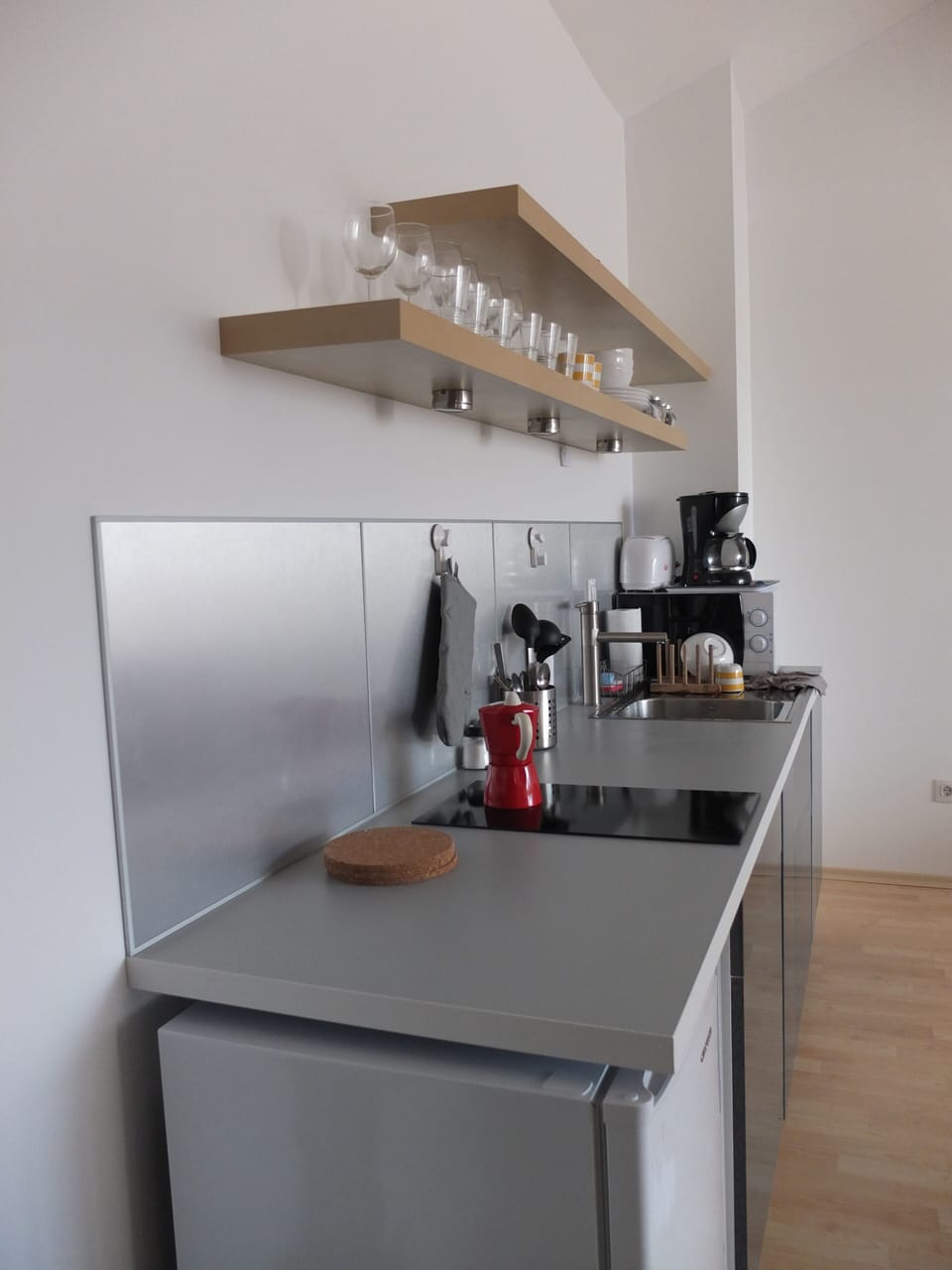Apartment | Private kitchen | Fridge, microwave, oven, stovetop