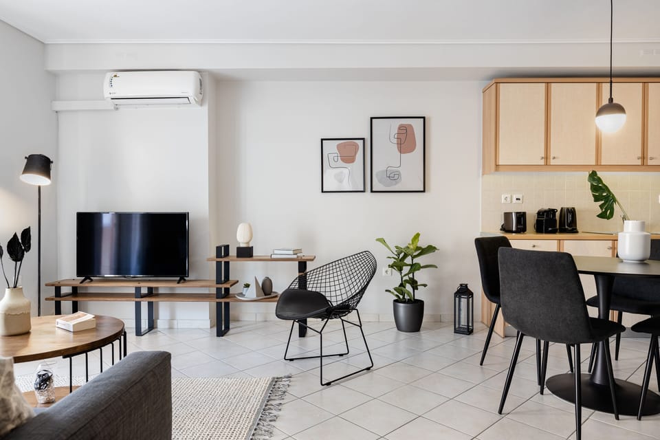 City Apartment | Living area | 50-inch Smart TV with digital channels, TV, Netflix