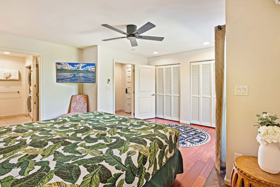 Relax and recharge in the comfort of the master bedroom after a day of adventure.