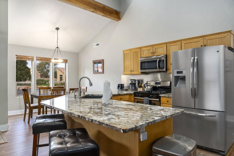 fully stocked kitchen with everything you need to cook family/group meals