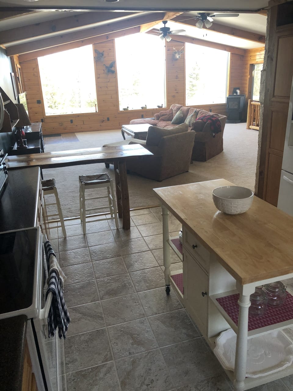 Open and spacious.