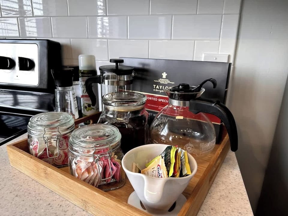 Coffee and tea station with all essentials
