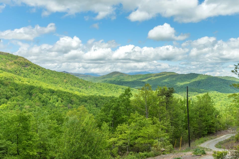 Mountain views from the deck.