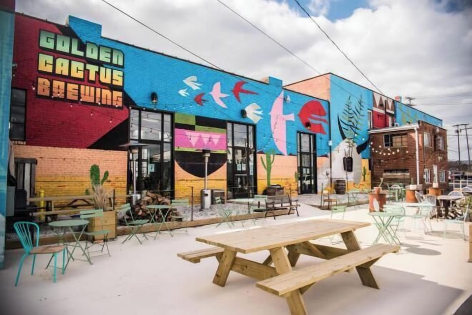 Golden Cactus Brewing is walking distance and just down the hill!