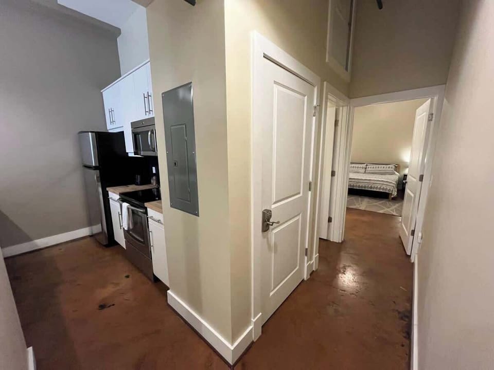 Hallway leading to bedroom and main living area