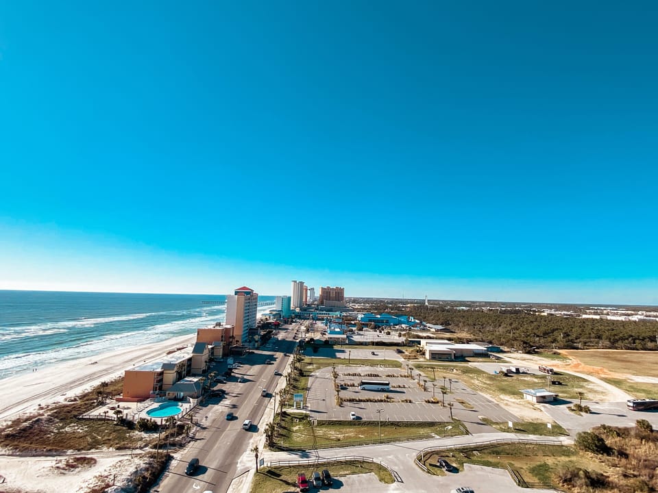 Sweeping gulf views + take a peek at Pier Park in the distance!