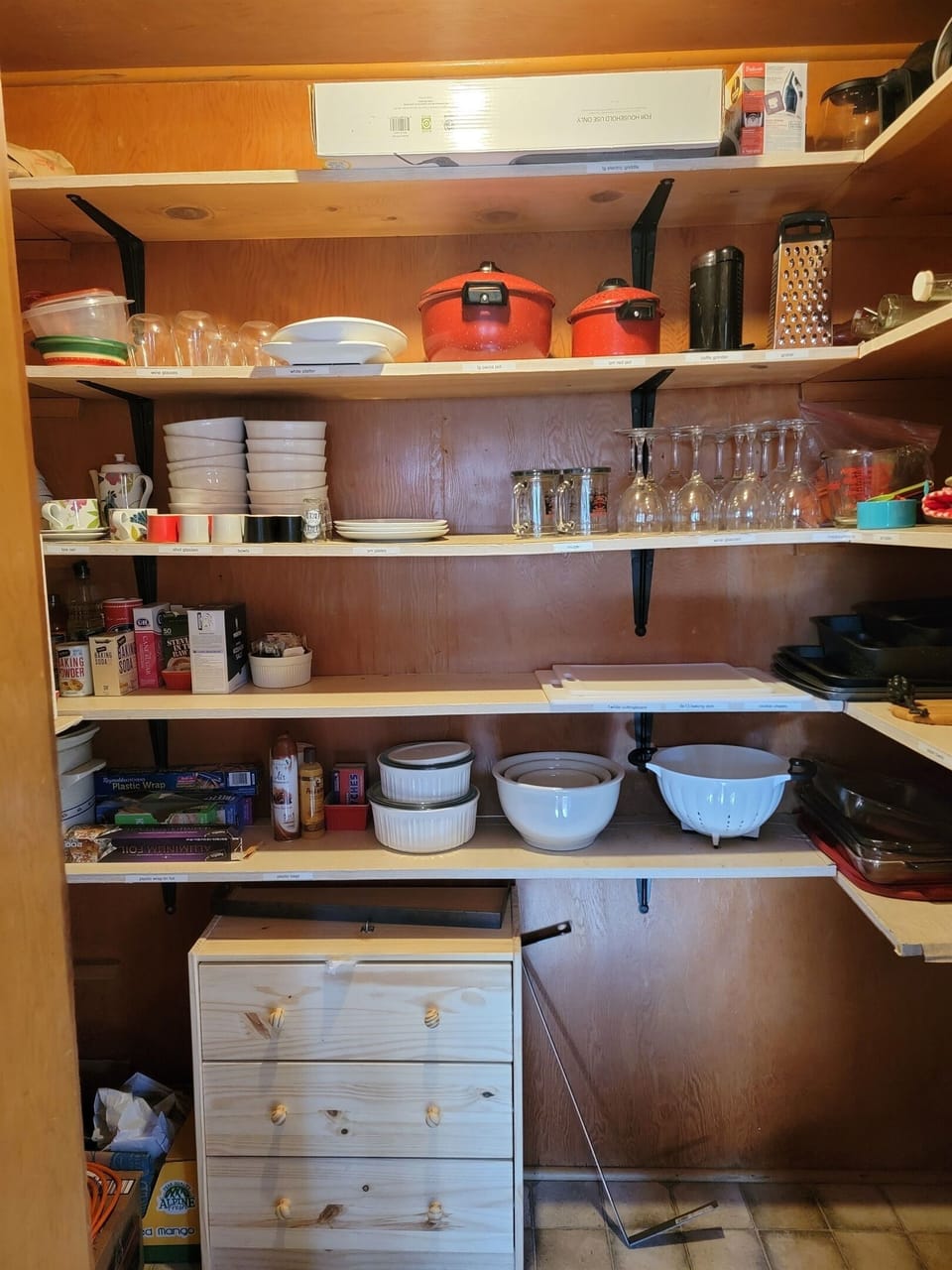 Kitchen pantry, shows some of the equipment