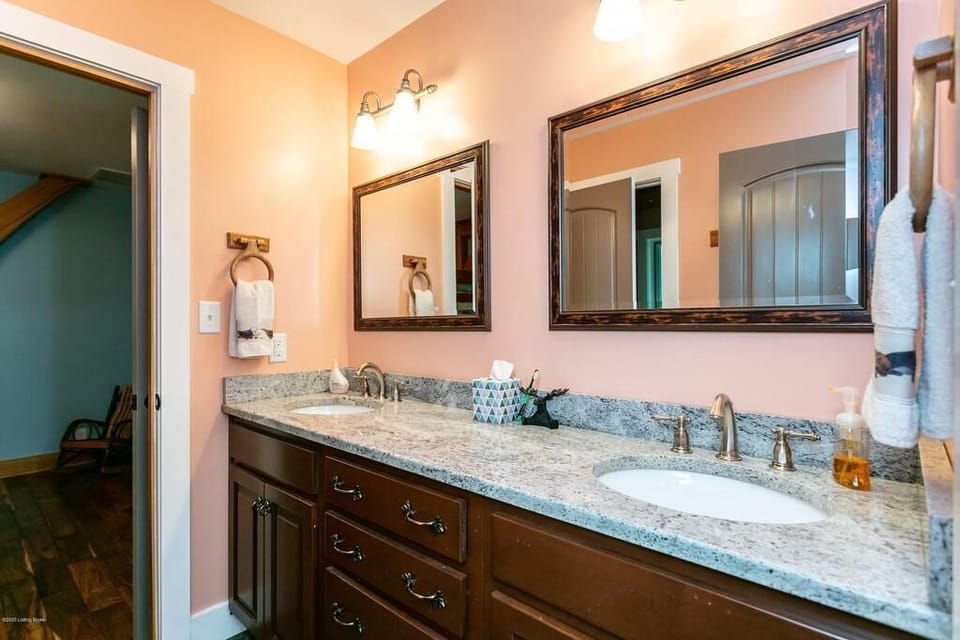 Jack and Jill bathroom with double vanity