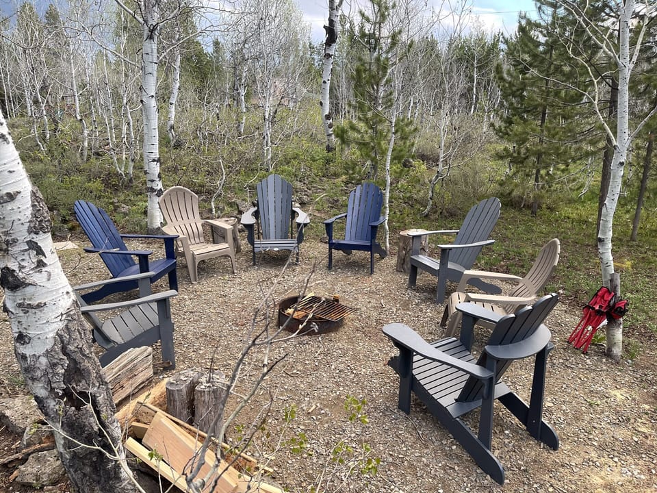 Fire pit and chairs. 