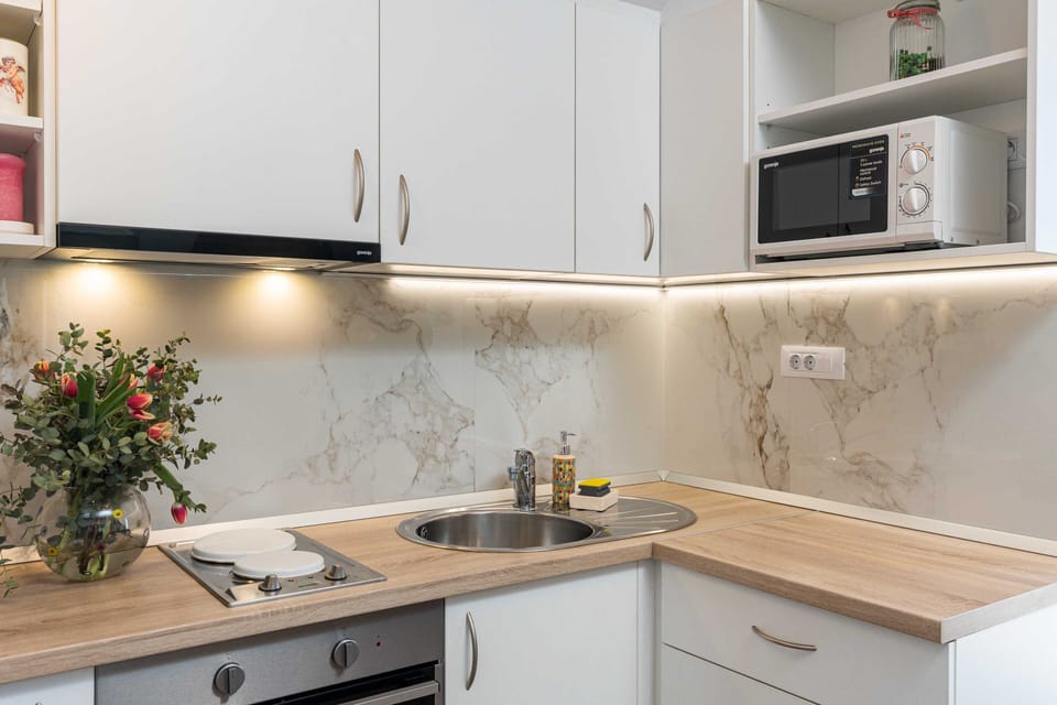 Apartment (Two Bedroom Apartment with Balcony) | Private kitchen | Fridge