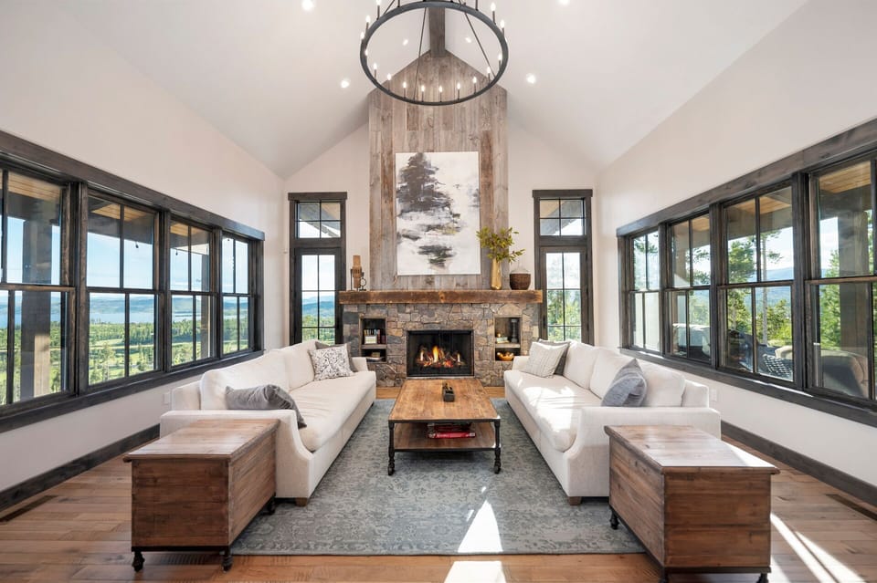 Vaulted Ceilings and Large Windows in Great Room