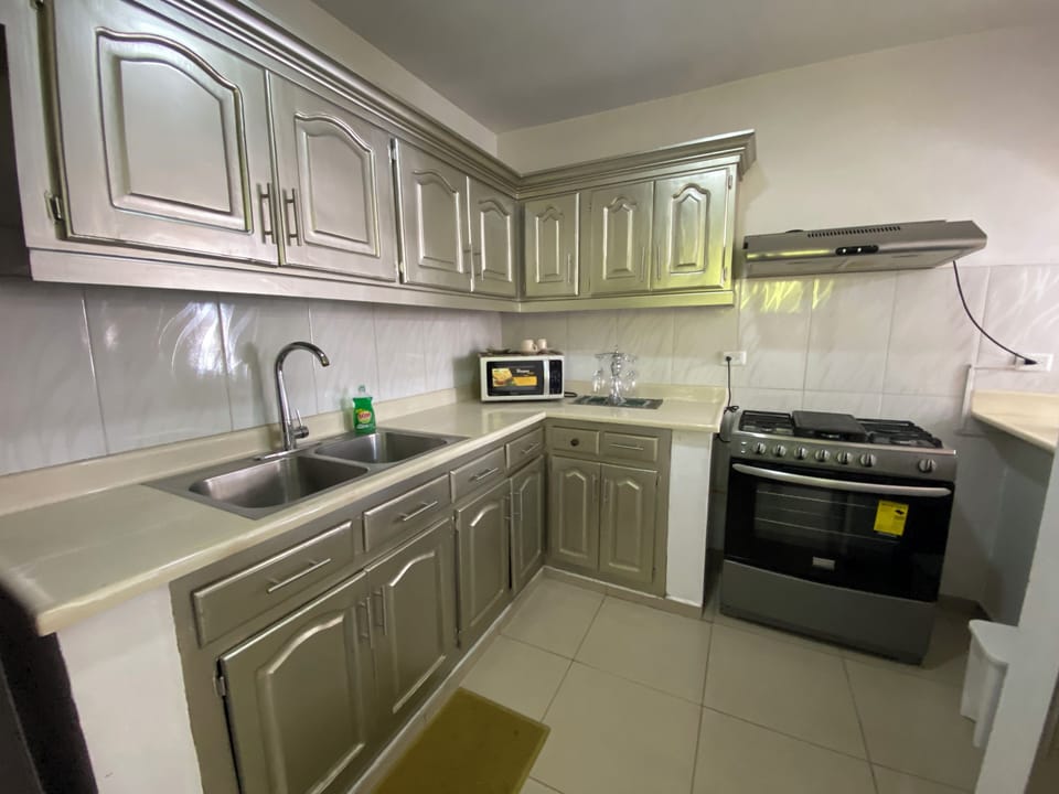 Apartment, 4 Bedrooms, Balcony, City View | Private kitchen | Stovetop, coffee/tea maker, dining tables