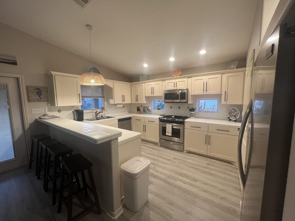 Fully stocked kitchen 