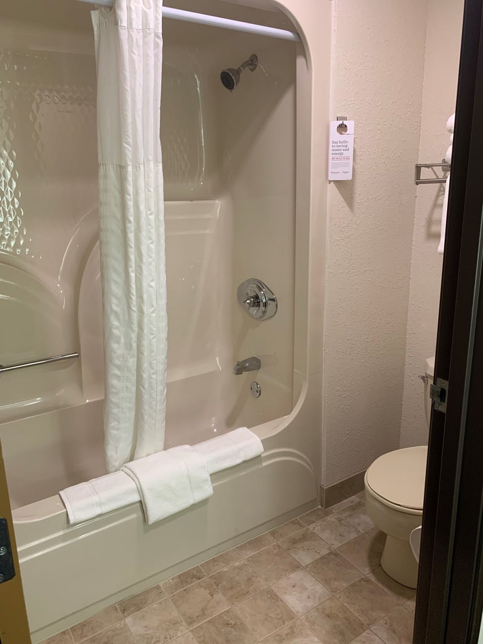 Free toiletries, hair dryer, towels
