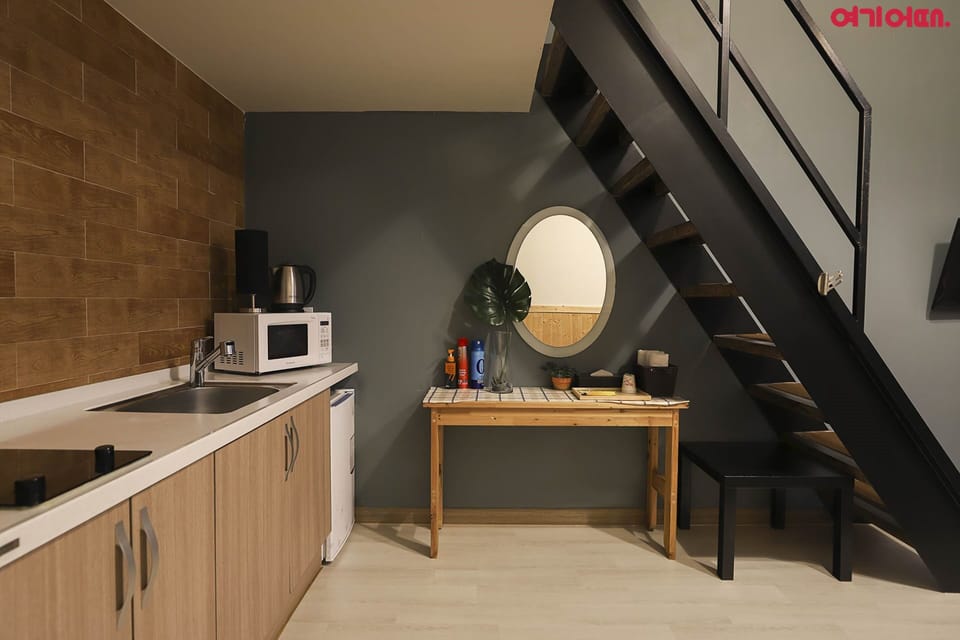 Family Twin Room(5-day free parking) | Private kitchen | Fridge, coffee/tea maker, electric kettle