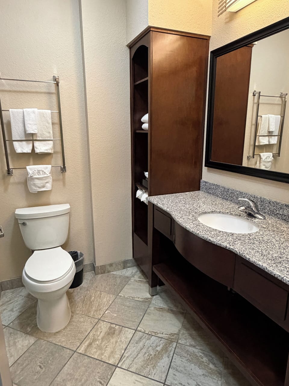 Free toiletries, hair dryer, towels, soap